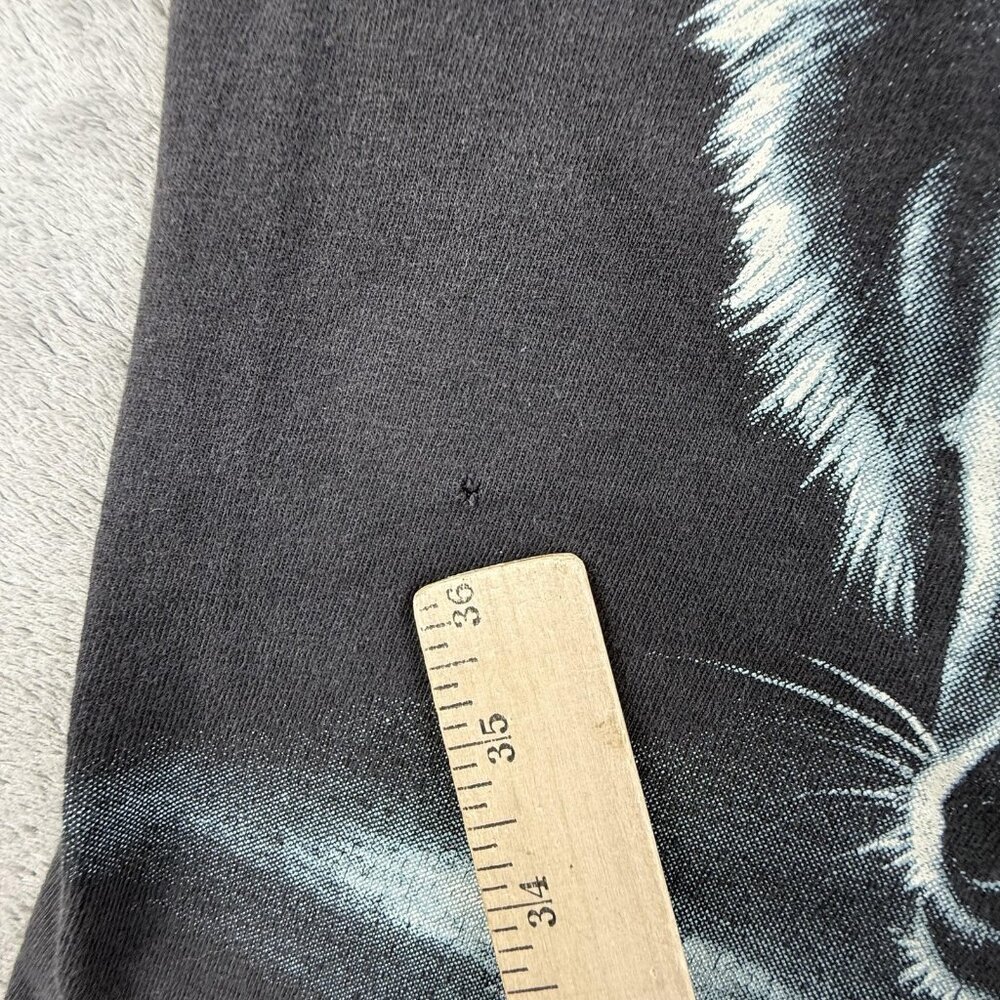 Vintage Wolf Pack Shirt Mens Large Black Graphic Hanes Beefy-T Nancy Blauer 90s - Picture 7 of 14